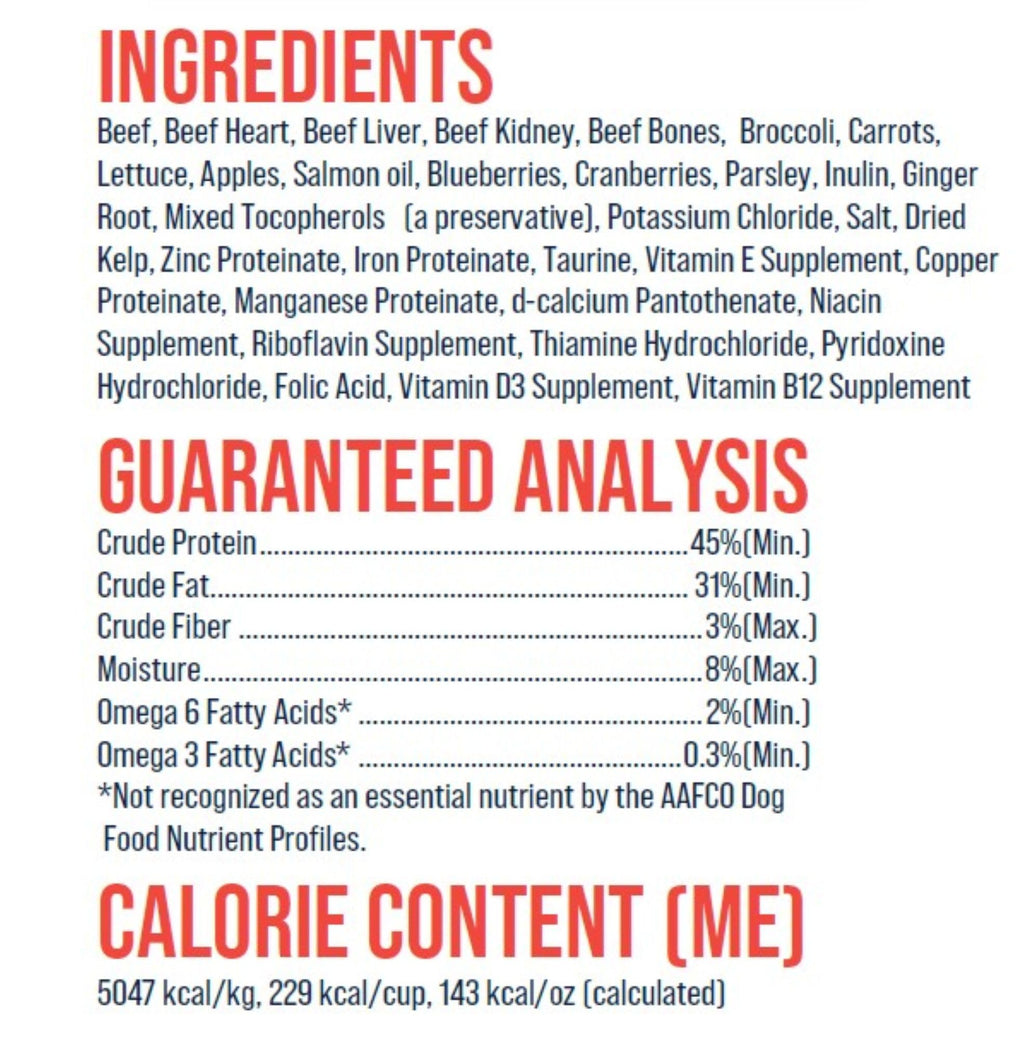 Stewart Freeze Dried Raw Dog Food Beef & Vegetables 8 oz – Complete Meal or Topper