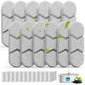 SUKIPAW Large Dog Fountain Filter Replacement – 12 Filters & 12 Sponges for DYSJ01, FW120, WF160 (4.2Gal/16L & 3.2Gal/12L)
