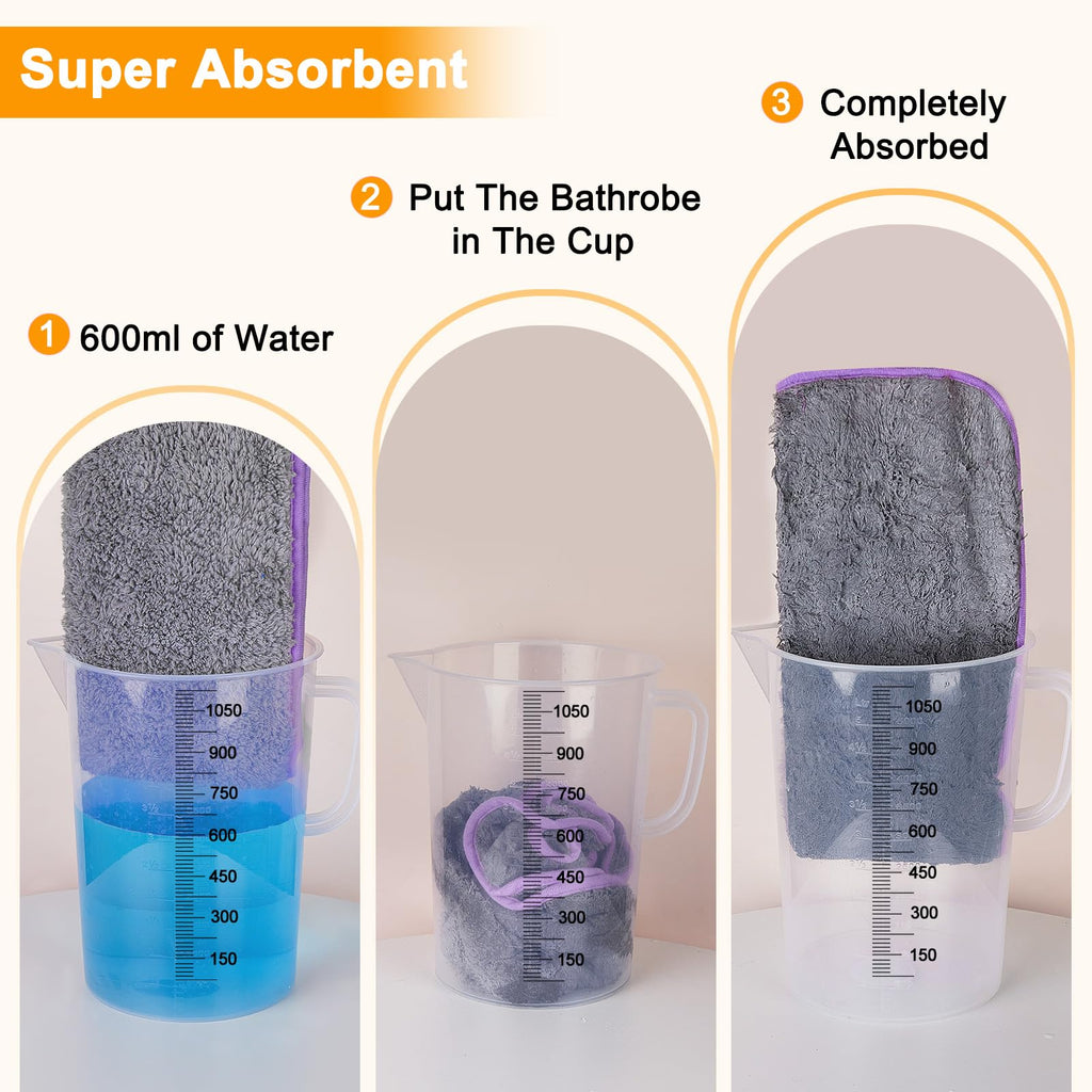 Super Absorbent Dog Bathrobe for Quick Drying – Soft Fleece, Adjustable, Machine Washable (S-XXL)