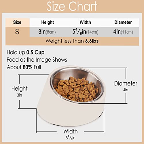 SuperDesign Mess Free 15° Slanted Bowl for Dogs and Cats – Non-Skid Tilted Feeder, 0.5 Cup Capacity, Teal