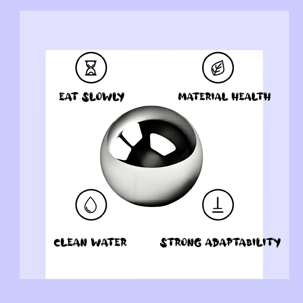 SUS304 Stainless Steel Slow Feeder Ball for Small Dogs – 2.5 Inch – Prevents Choking and Bloating