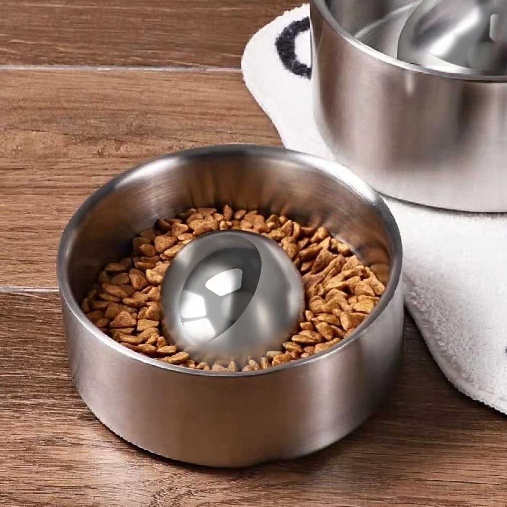 SUS304 Stainless Steel Slow Feeder Ball for Small Dogs – 2.5 Inch – Prevents Choking and Bloating