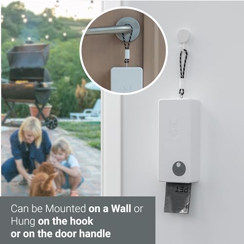 SVD.PET Dog Poop Bag Dispenser with 60 Bags, Wall Mount, Holds 4 Rolls, White