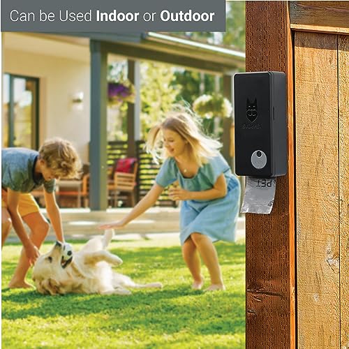 SVD.PET Poop Bag Dispenser: Wall Mount, Hanging, or Tabletop - Holds 4 Rolls, Magnetic Lid, Rainproof