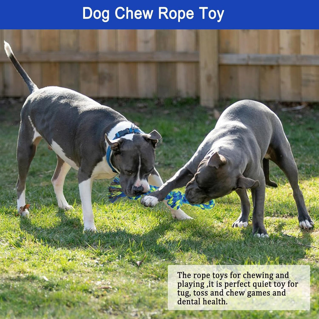 SYOOY Dog Bungee Tug Toy Outdoor Hanging Rope for Small Medium Large Dogs Blue