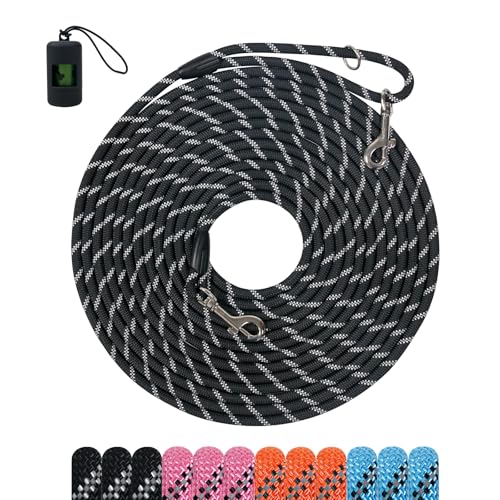 Tairro Heavy Duty Reflective Dog Training Leash 30FT – High-Strength Nylon Rope for Large Dogs, Outdoor Walking and Camping