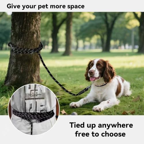 Tairro Heavy Duty Reflective Dog Training Leash 30FT – High-Strength Nylon Rope for Large Dogs, Outdoor Walking and Camping