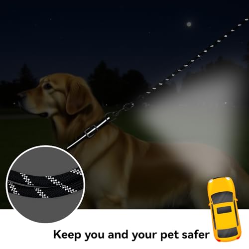 Tairro Heavy Duty Reflective Dog Training Leash 30FT – High-Strength Nylon Rope for Large Dogs, Outdoor Walking and Camping