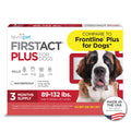 TevraPet FirstAct Plus Flea Treatment for Extra Large Dogs (89+ lbs) – 3 Doses, Fipronil-Based, Same Active Ingredients as Frontline Plus