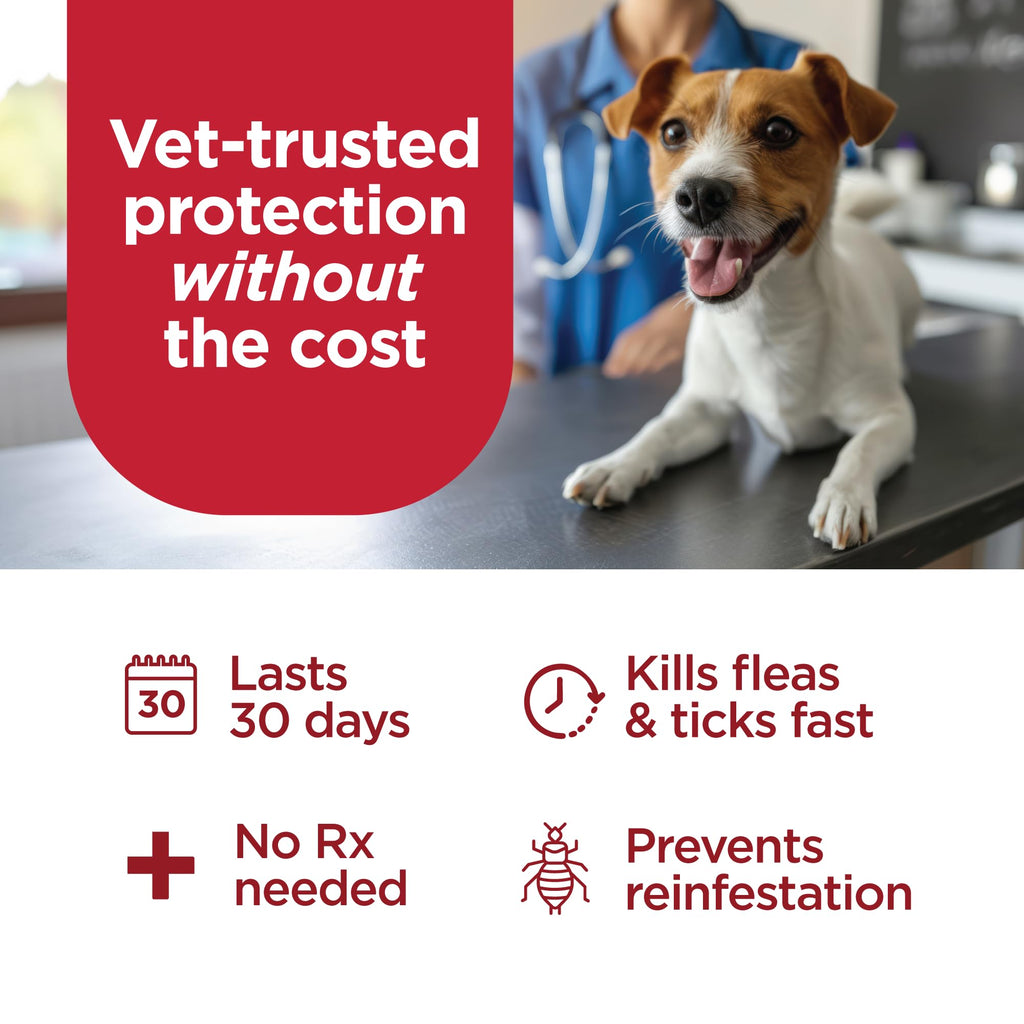 TevraPet FirstAct Plus Flea Treatment for Extra Large Dogs (89+ lbs) – 3 Doses, Fipronil-Based, Same Active Ingredients as Frontline Plus