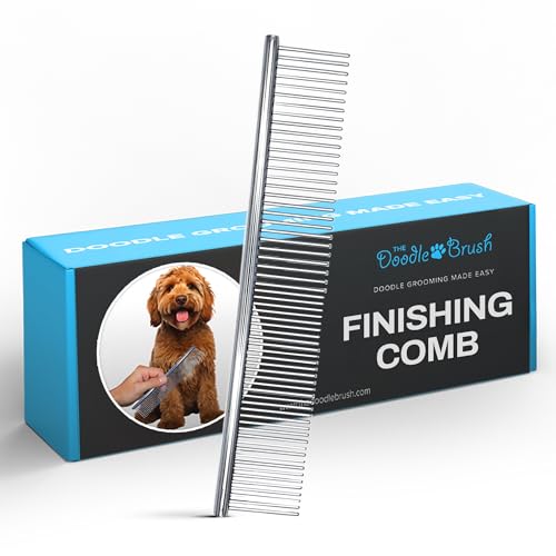 The Doodle Brush Stainless Steel Dog Comb for Detangling Mats & Tangles – Medium, for Poodles, Labradoodles & More