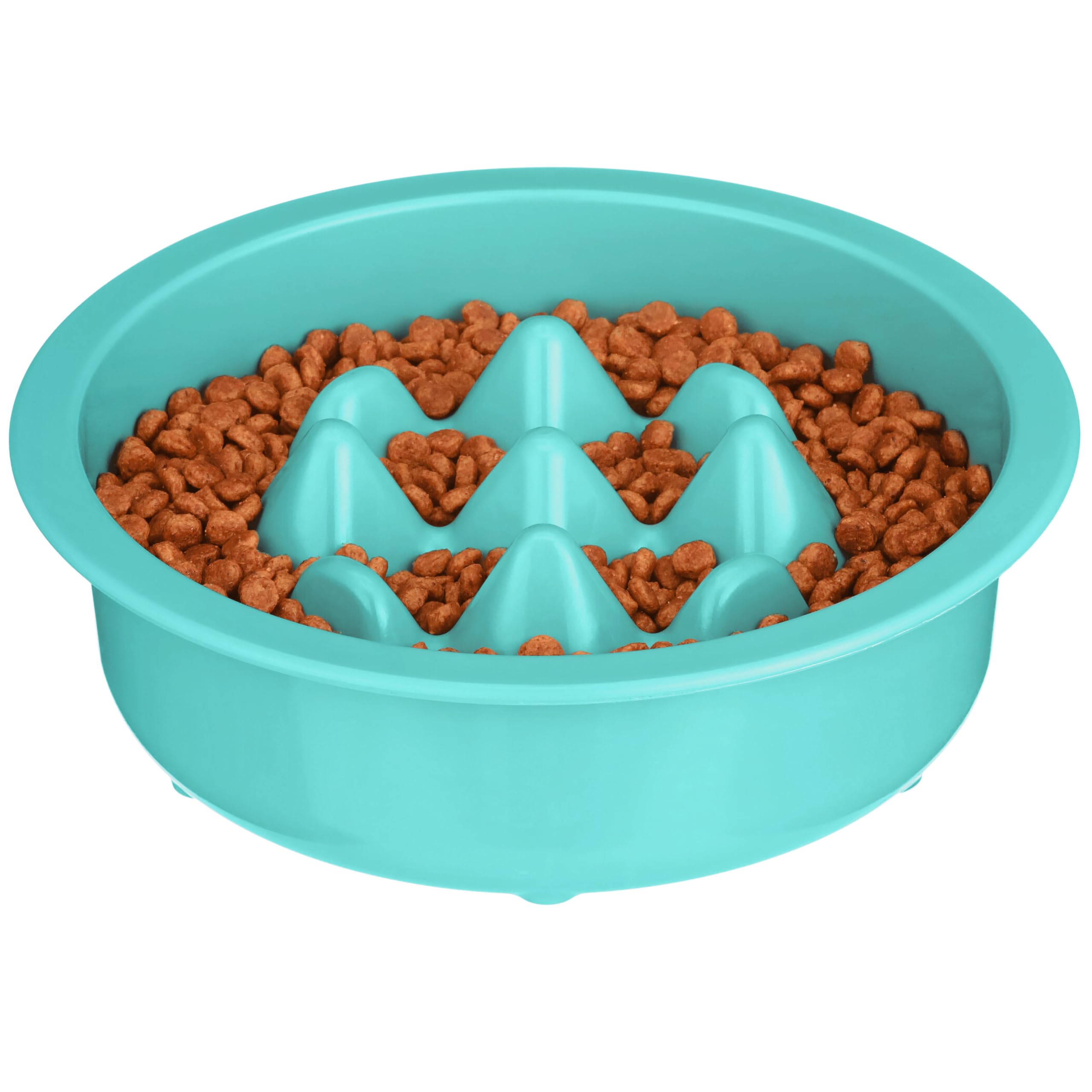 The Niner Slow Feed Bowl in Aquamarine – Nine Peaks Slow Eating, Fits Neater Feeder Large, Holds 2 Cups