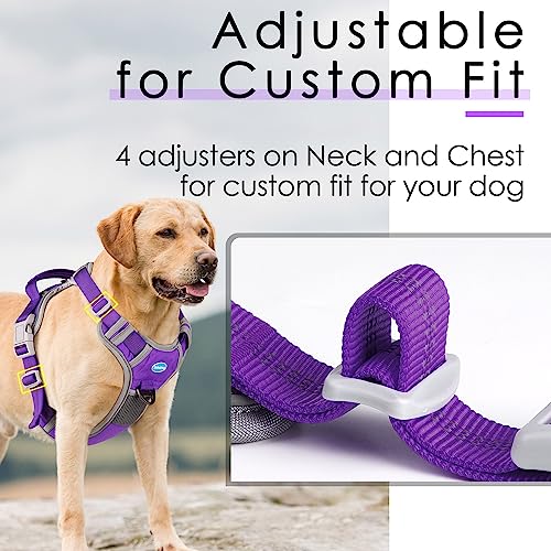 ThinkPet No Pull Dog Harness - Breathable Sport Vest with Handle for Medium Large Dogs