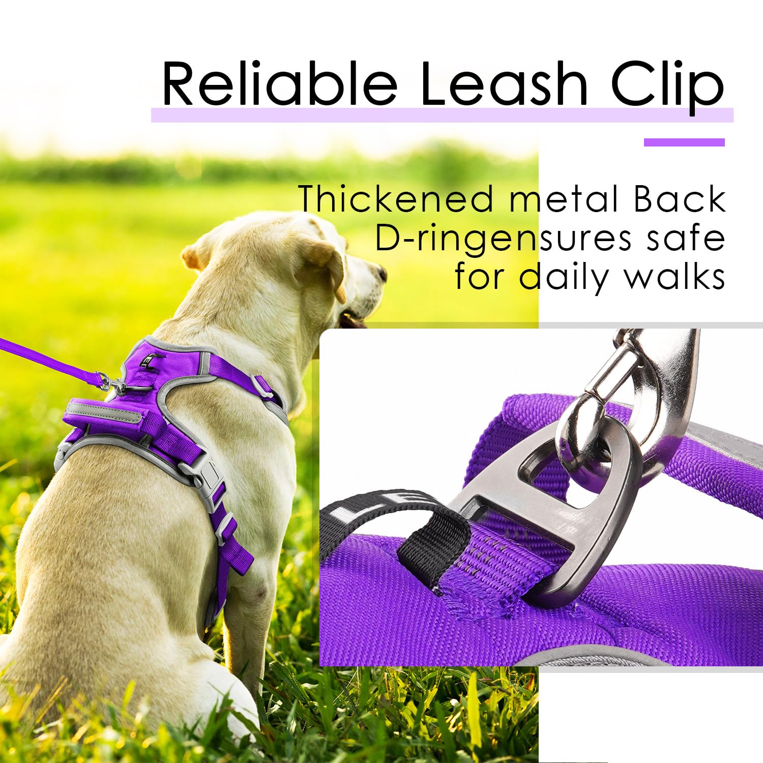 ThinkPet No Pull Dog Harness - Breathable Sport Vest with Handle for Medium Large Dogs