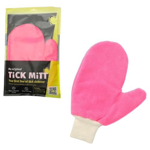 TiCK MiTT Pink Tick Removal Glove – Chemical-Free, Reusable Tool for Pets and People