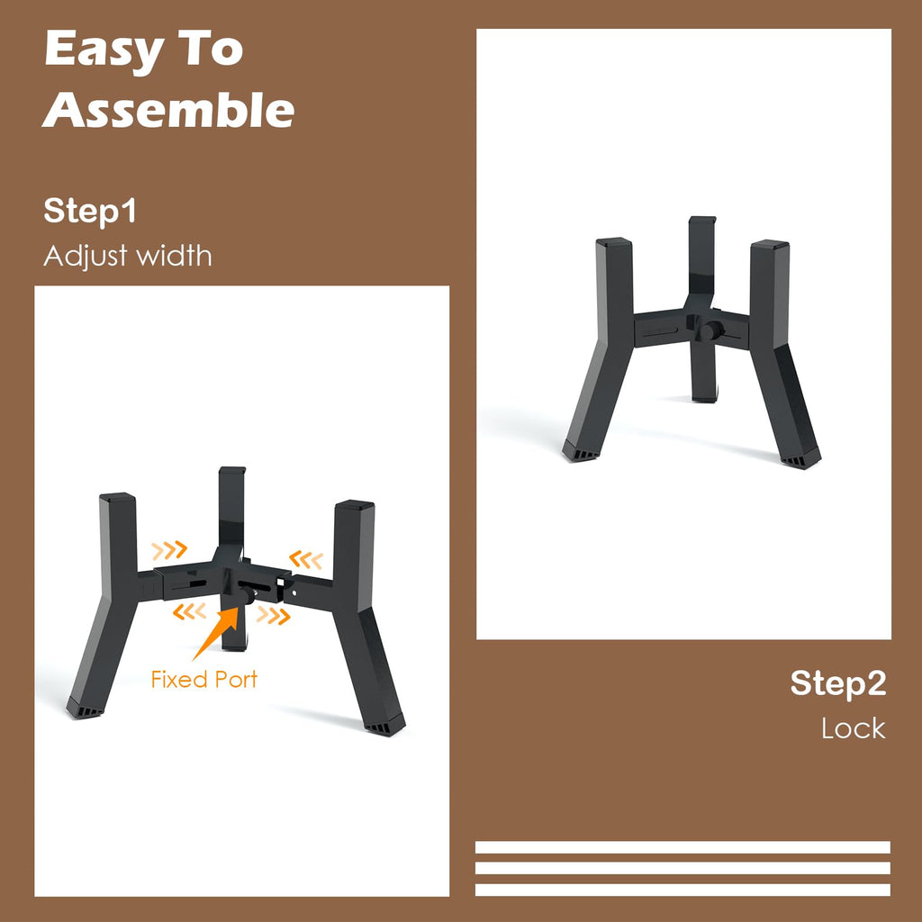 TIDANT Elevated Dog Bowl Stand for Small Dogs – Adjustable Width 5.9–8.7 Inches, Metal Frame, Non-Slip Feet, Easy Travel