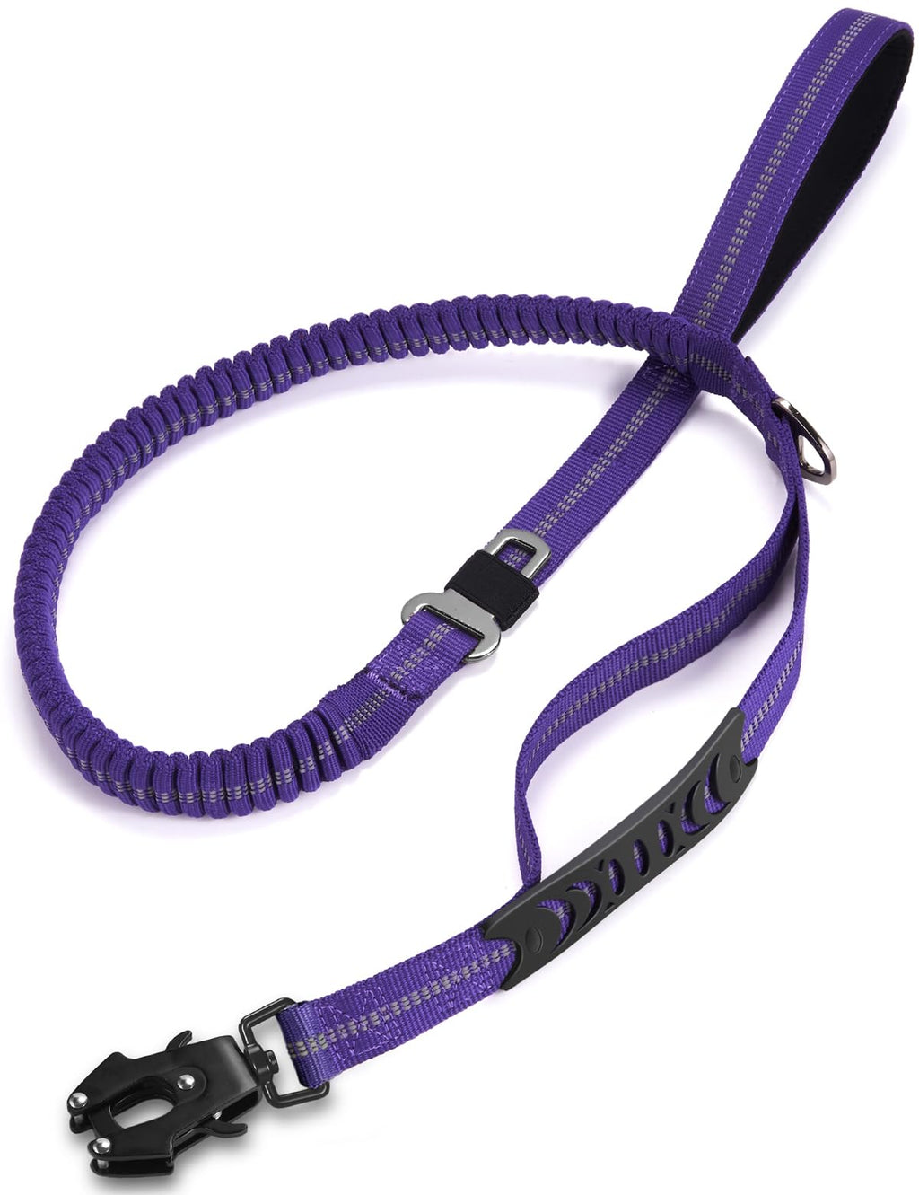 TINMARDA Heavy Duty Dog Leash - 6FT Shock Absorbing Bungee with Traffic Handle and Padded Handles, Reflective, for Large Dogs that Pull (Blue)
