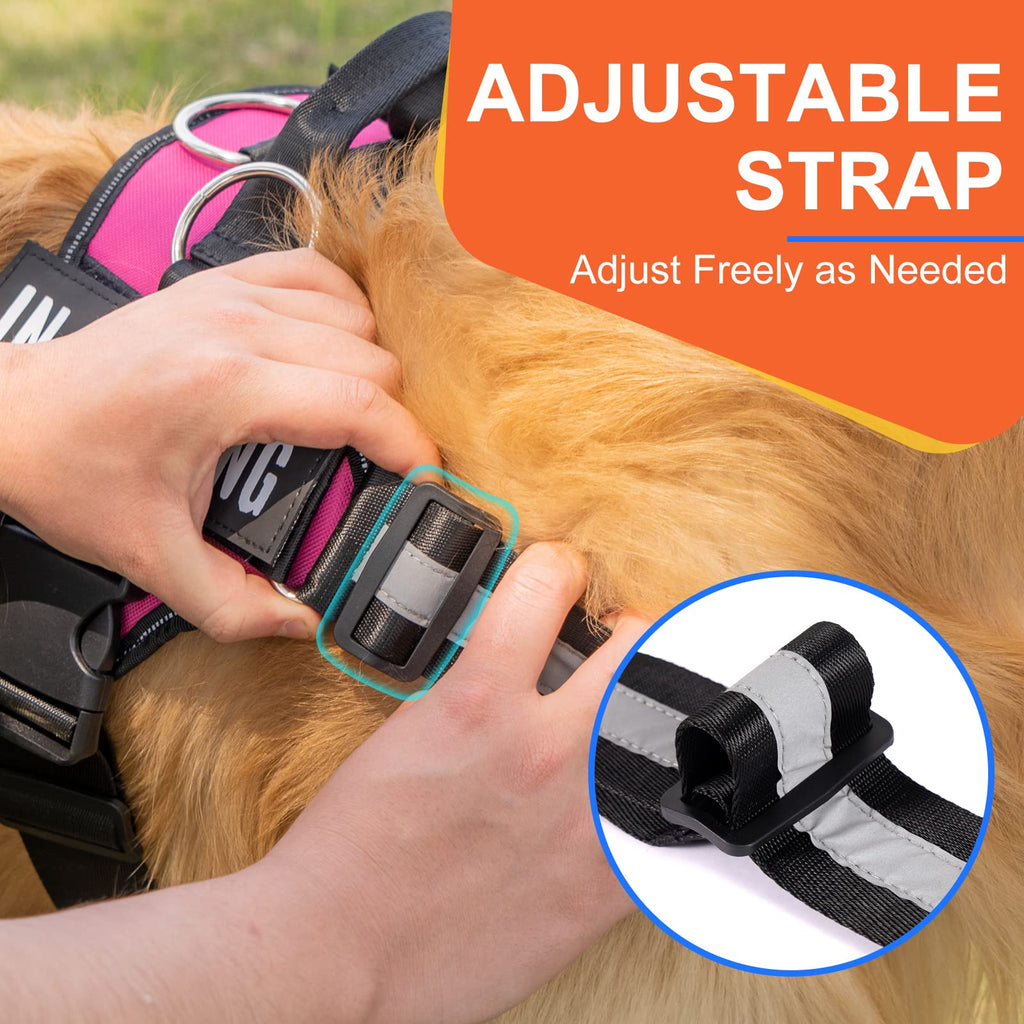 Tsikavo No Pull Dog Harness Size M Rose - 3 Ring Reflective Vest with Handle