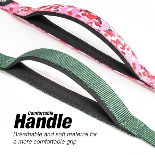 TSPRO Tactical Hands Free Dog Leash - 3-in-1 Adjustable with Padded Handle and Metal Clasp, for Medium to Large Dogs (Camo Pink)