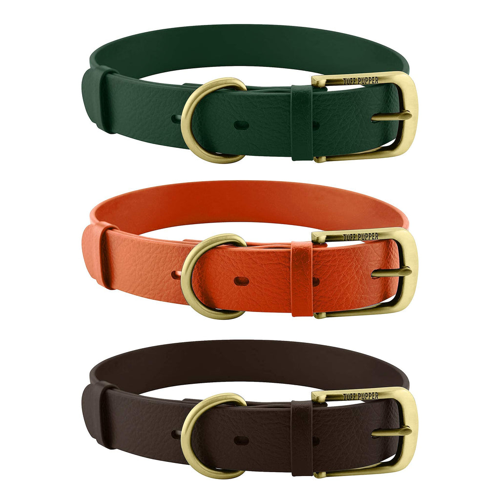 Tuff Pupper Classic Heavy Duty Dog Collar – Forest Green – Waterproof, Odor Proof, Rust-Proof Hardware, Sizes XS to Large