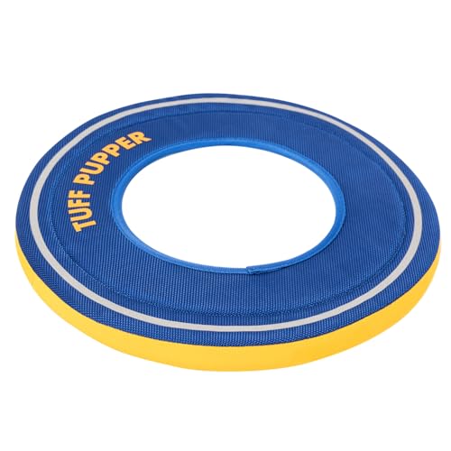 Tuff Pupper Floating Dog Frisbee – Soft Foam Fetch Disc for Water & Snow