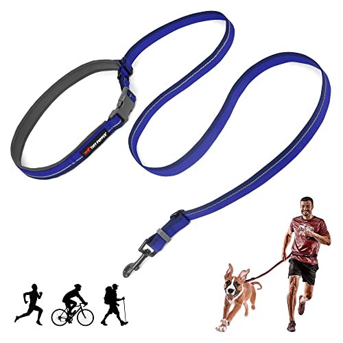 Tuff Pupper Hands-Free Dog Leash: Adjustable 3-6ft, Padded Waist Belt, Reflective for Running