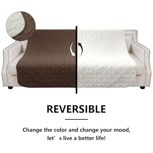 Tuffeel Waterproof Dog Blanket 30x30 – Reversible Pet Couch Cover, Chocolate+Cream, Machine Washable