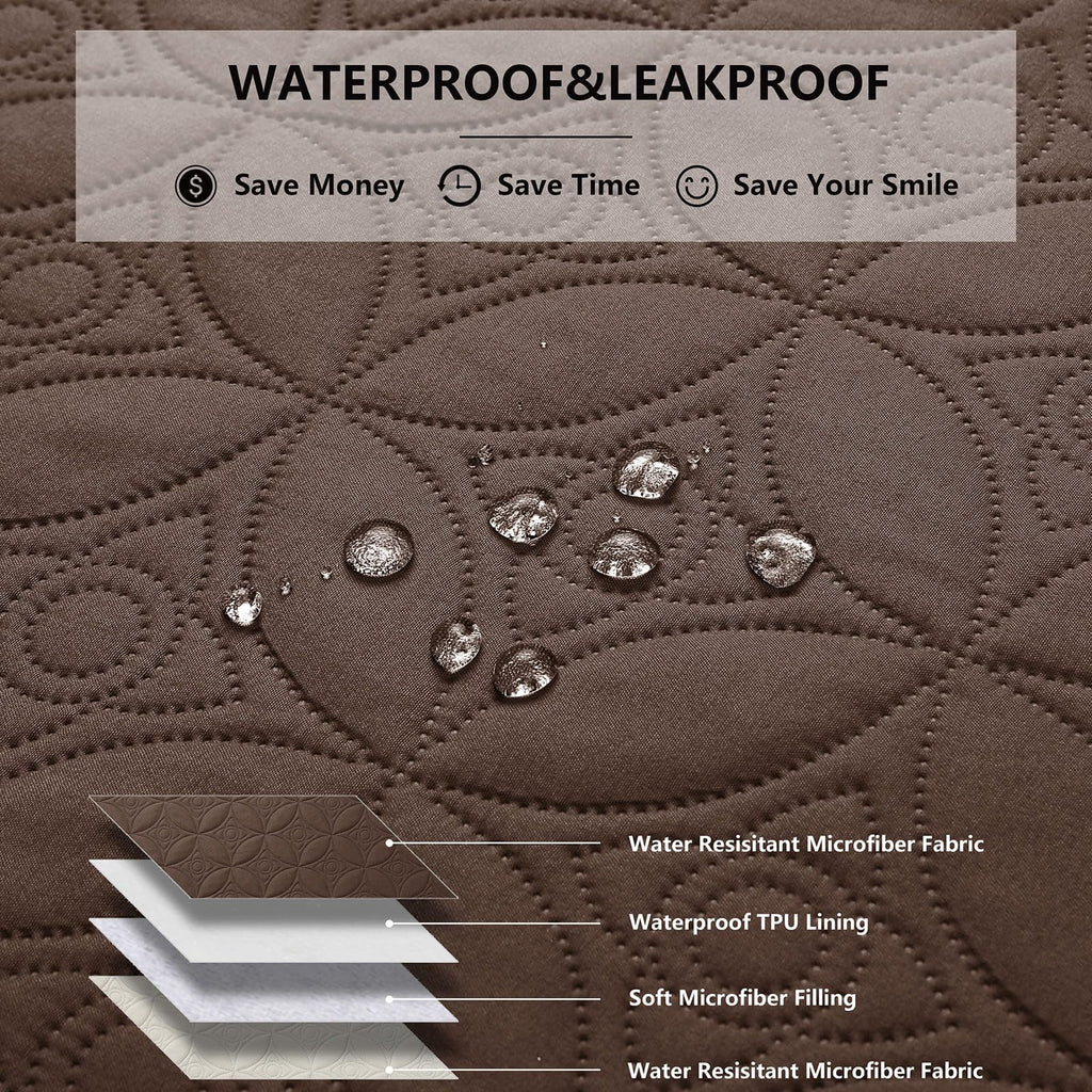 Tuffeel Waterproof Dog Blanket 30x30 – Reversible Pet Couch Cover, Chocolate+Cream, Machine Washable