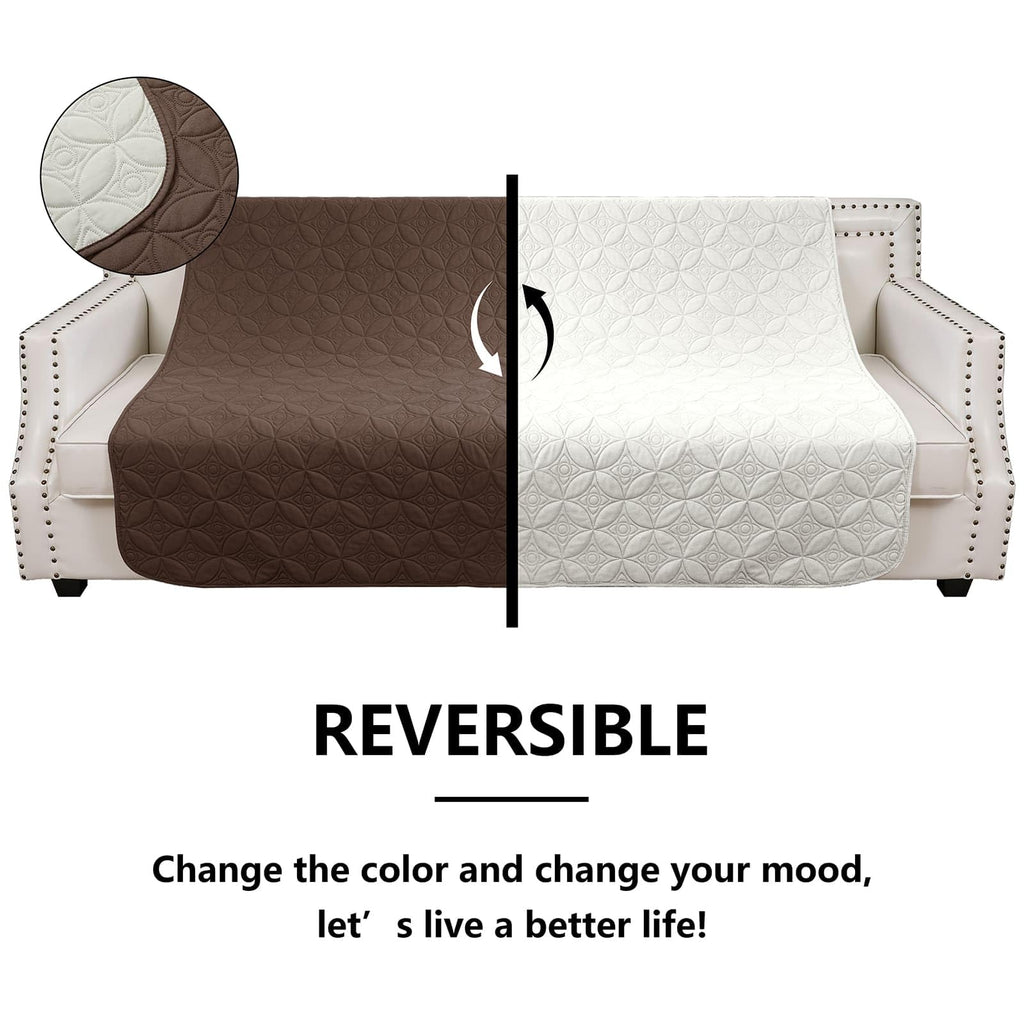 Tuffeel Waterproof Dog Blanket 30x30 – Reversible Pet Couch Cover, Chocolate+Cream, Machine Washable