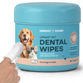 Uproot Clean Pet Dental Finger Wipes (50 Count) – Easy Cat and Dog Teeth Cleaning for Plaque, Tartar, and Bad Breath
