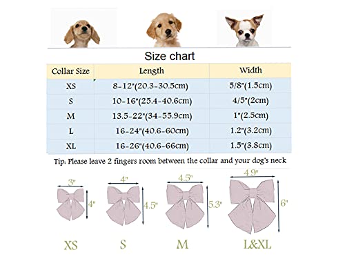 Valentine's Day Dog Collar with Bowtie – ARING PET Pink Heart, Cotton, Adjustable, Metal Buckle