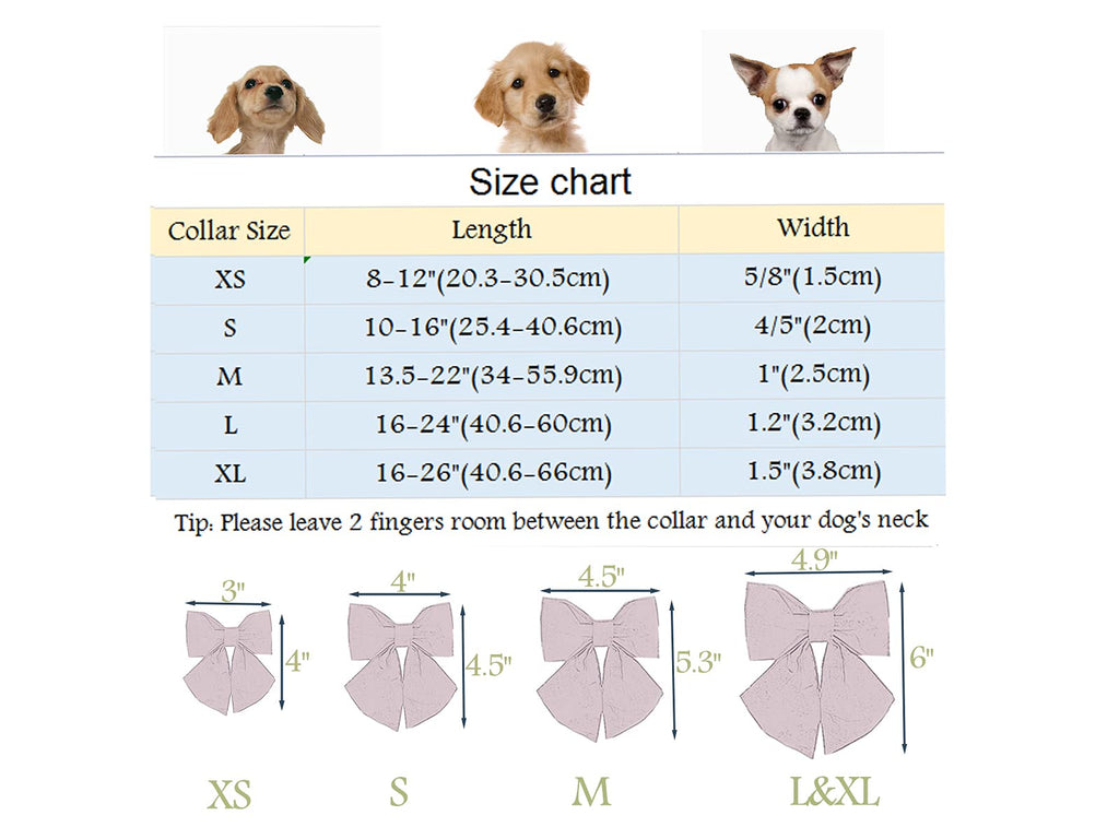 Valentine's Day Dog Collar with Bowtie – ARING PET Pink Heart, Cotton, Adjustable, Metal Buckle