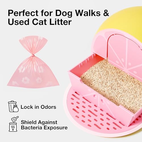 VETRESKA Lavender Scented Dog Poop Bags 300 Count - Leak Proof & Extra Thick Waste Bags for Dogs and Cats, 9x13 Inches