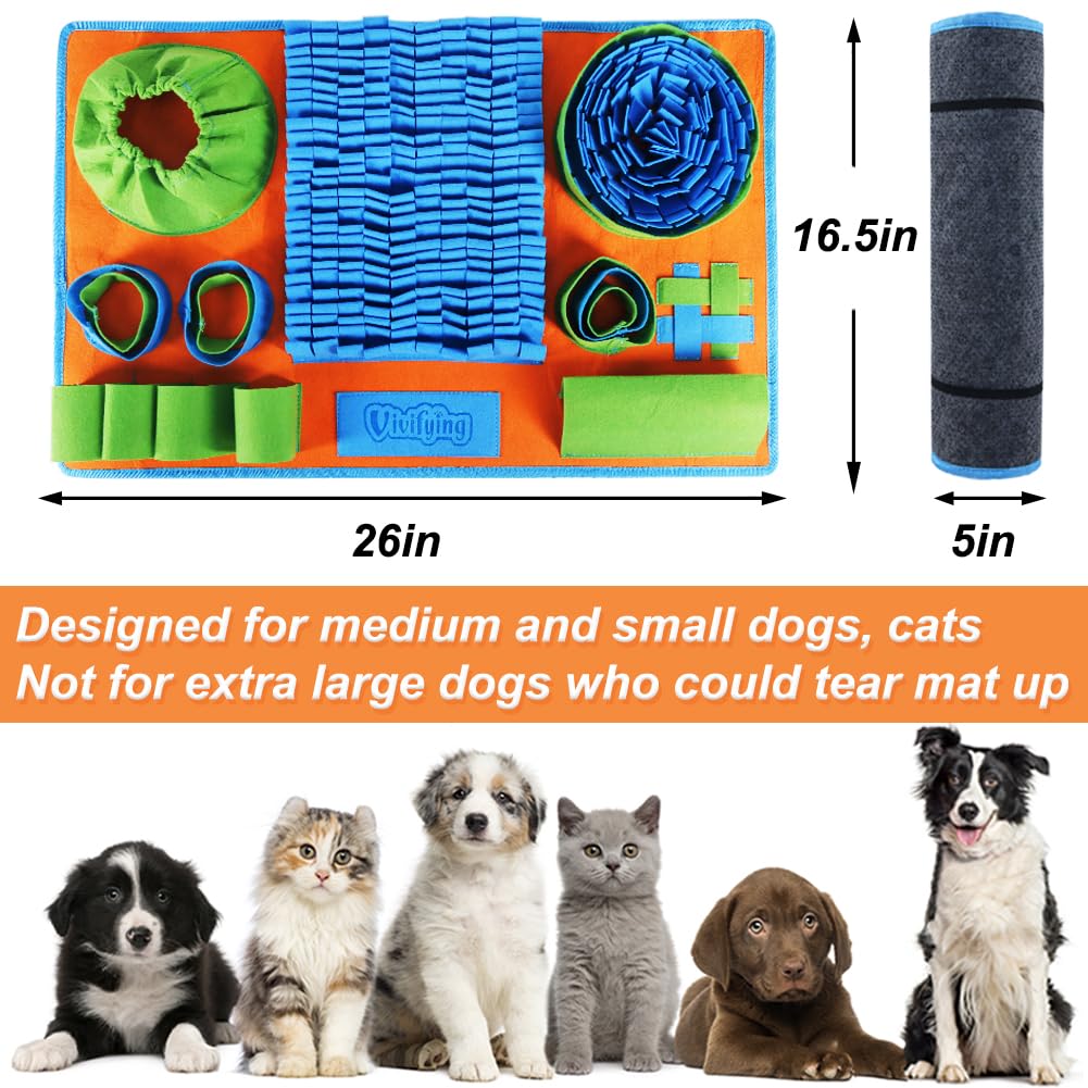 Vivifying Snuffle Mat for Dogs - Interactive Slow Feeding Puzzle for Small & Medium Pets