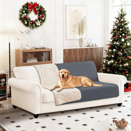 Waterproof Dog Blanket 52x82 Inch Dark Grey – Non-Slip Couch Cover for Sofa, Car, and Crate