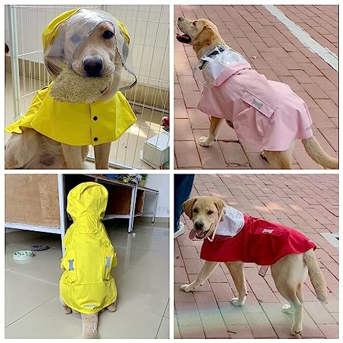 Waterproof Dog Rain Poncho with Hood & Reflective Stripes – MAMORE Adjustable Raincoat for Small Dogs (Blue, Size Small)