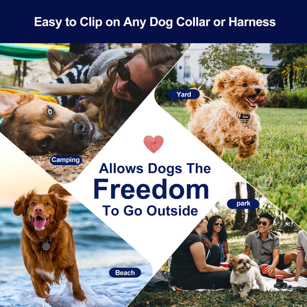 WATFOON 45ft Dog Tie Out Cable for Yard - Heavy Duty Steel Wire Tether with Reflective Coating for Dogs Up to 130 lbs