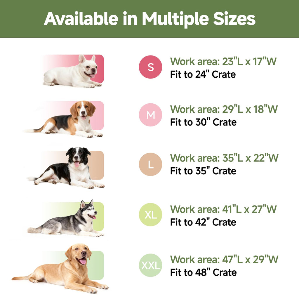 WAYIMPRESS Reversible Waterproof Outdoor Dog Crate Pad 35x22 Inch - Dark Gray, High-Density Foam, Wipeable Kennel Mat for Medium Large Dogs