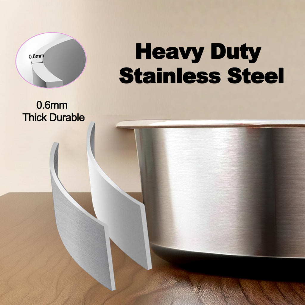 WEDAWN Stainless Steel Pet Bowls 2-Pack – 8-Cup Capacity, Non-Slip Rubber Bottom, Dishwasher Safe for Dogs and Cats