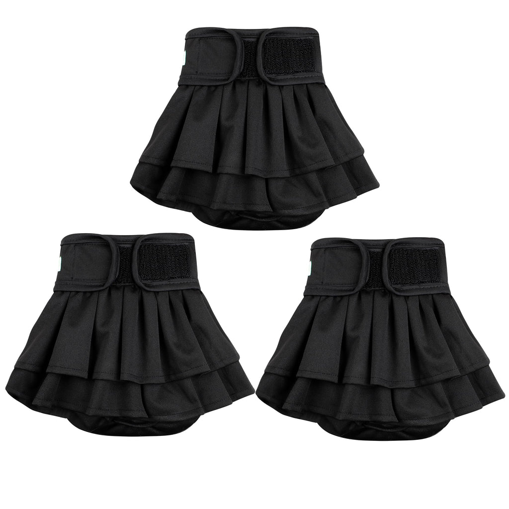 wegreeco Washable Dog Diapers for Female Dogs (3 Pack) – Medium, Black