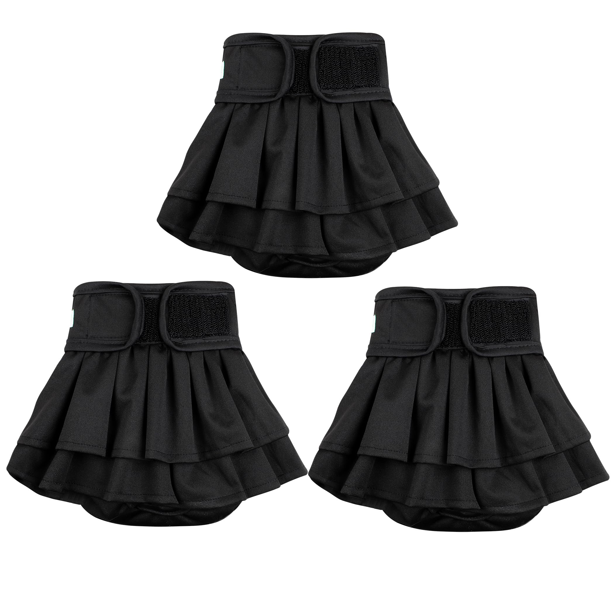 wegreeco Washable Dog Diapers for Female Dogs (3 Pack) – Medium, Black