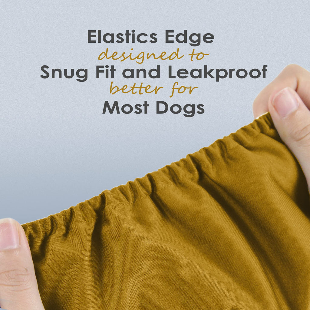 wegreeco Washable Male Dog Belly Wrap – 3-Pack (Medium, Gold/Black/Grey)