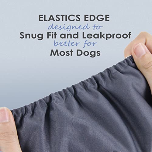 Wegreeco Washable Male Dog Belly Wraps 3-Pack - Large for Dogs 18-20 inch Waist (Black, Charcoal, Navy)
