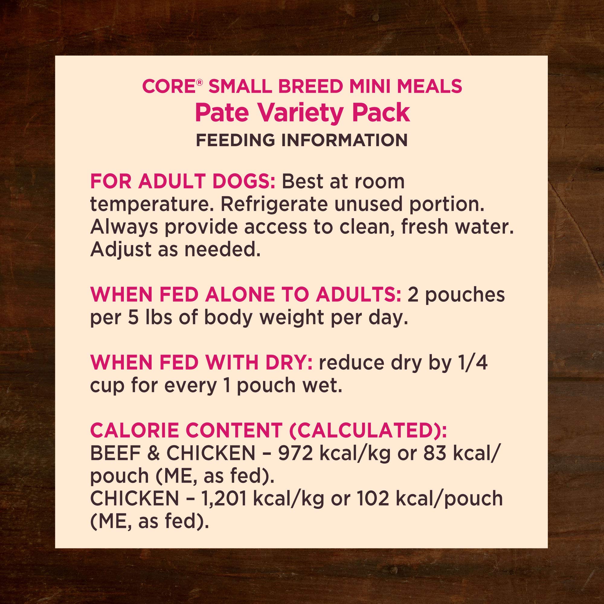 Wellness CORE Small Breed Mini Meals Pate Variety Pack – Grain-Free Wet Dog Food for Adult Dogs, 12 Pack