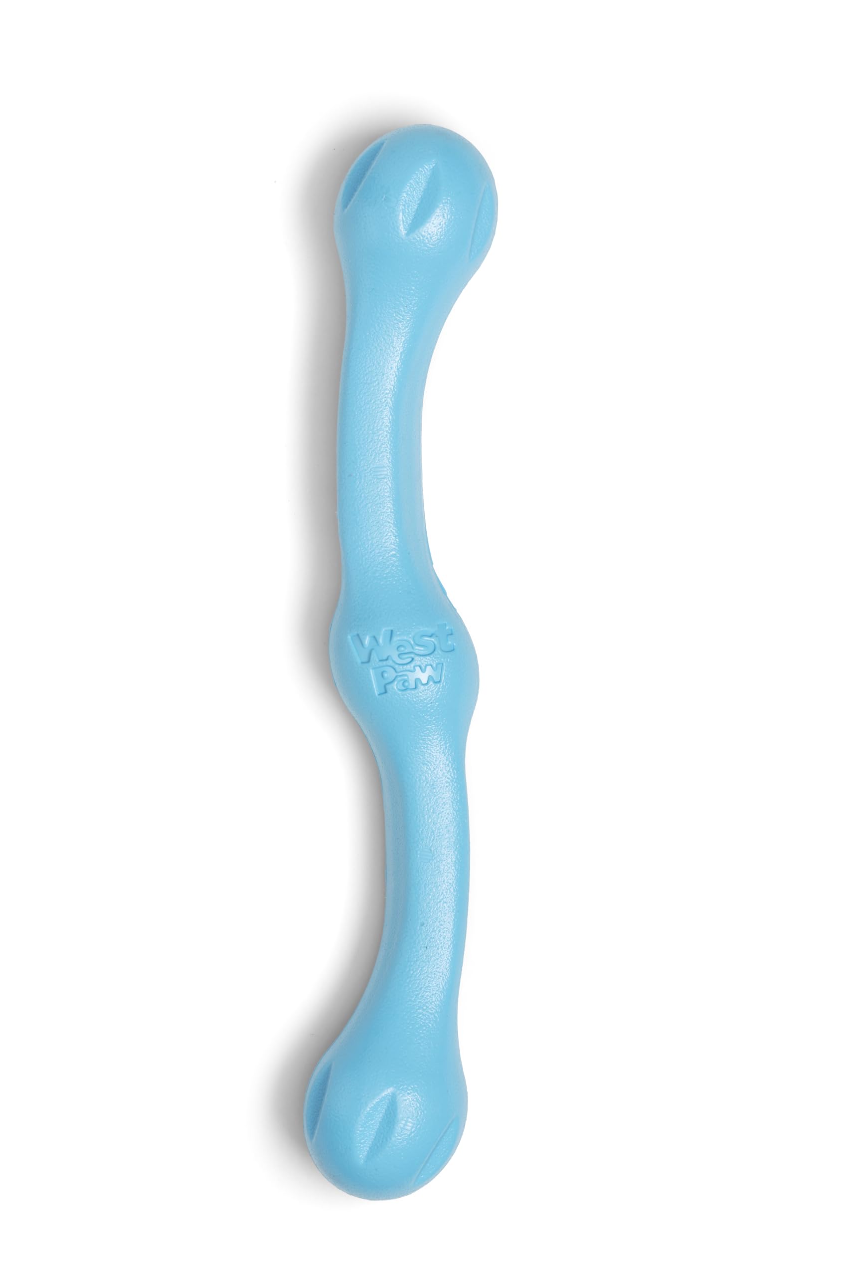 West Paw Zogoflex Echo Zwig Dog Fetching Stick – Hollow, Squishy, Floatable Fetch Toy for Large Dogs, 13.75 Inches, Aqua Blue