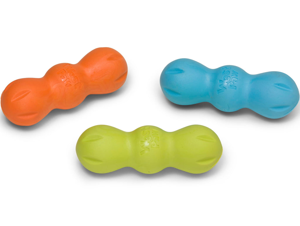 WEST PAW Zogoflex Rumpus Dog Chew Toy – Medium 6.25" Aqua Blue – Floatable, Durable Toy for Aggressive Chewers