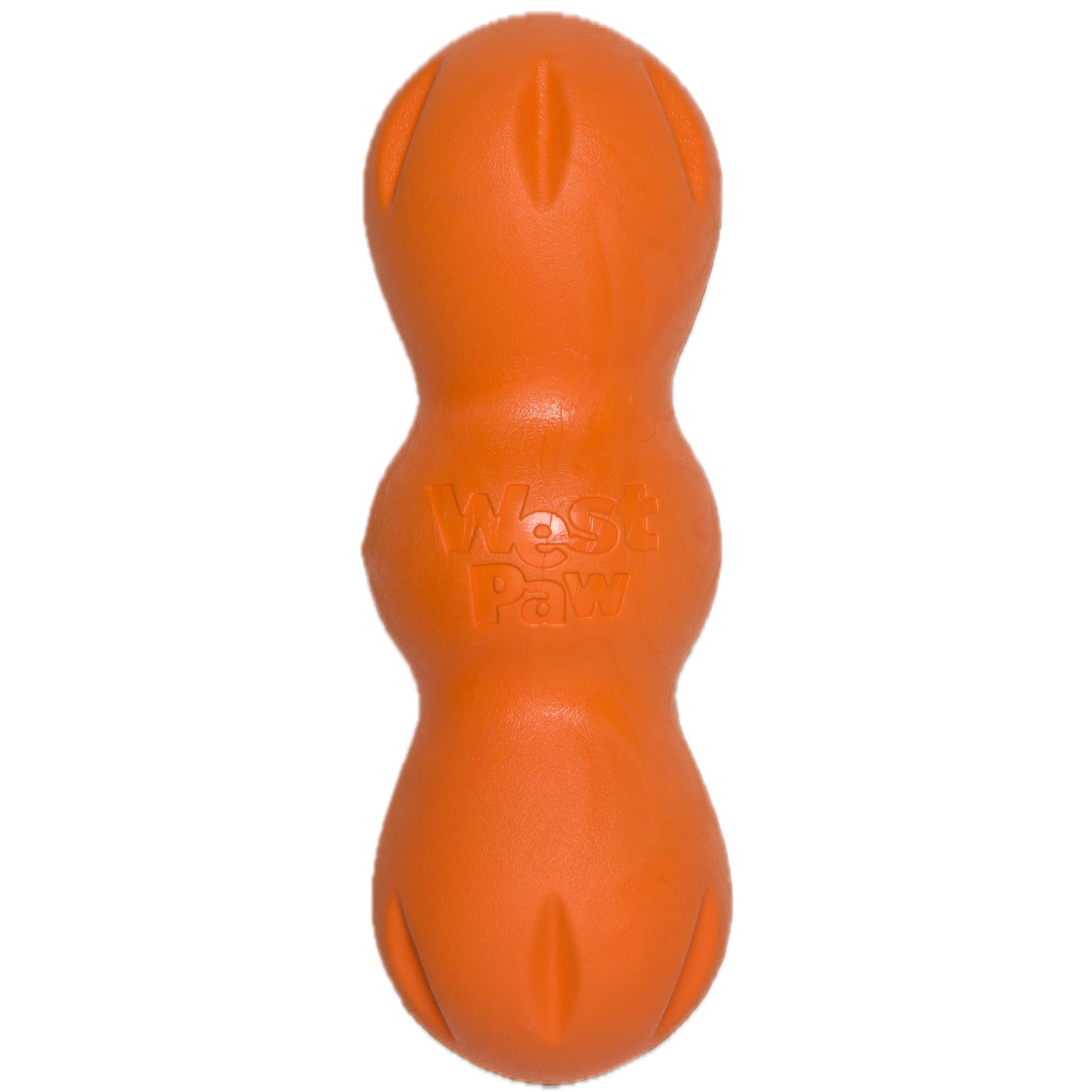WEST PAW Zogoflex Rumpus Dog Chew Toy, Medium 6.25" Tangerine – Tough, Floatable & Recyclable