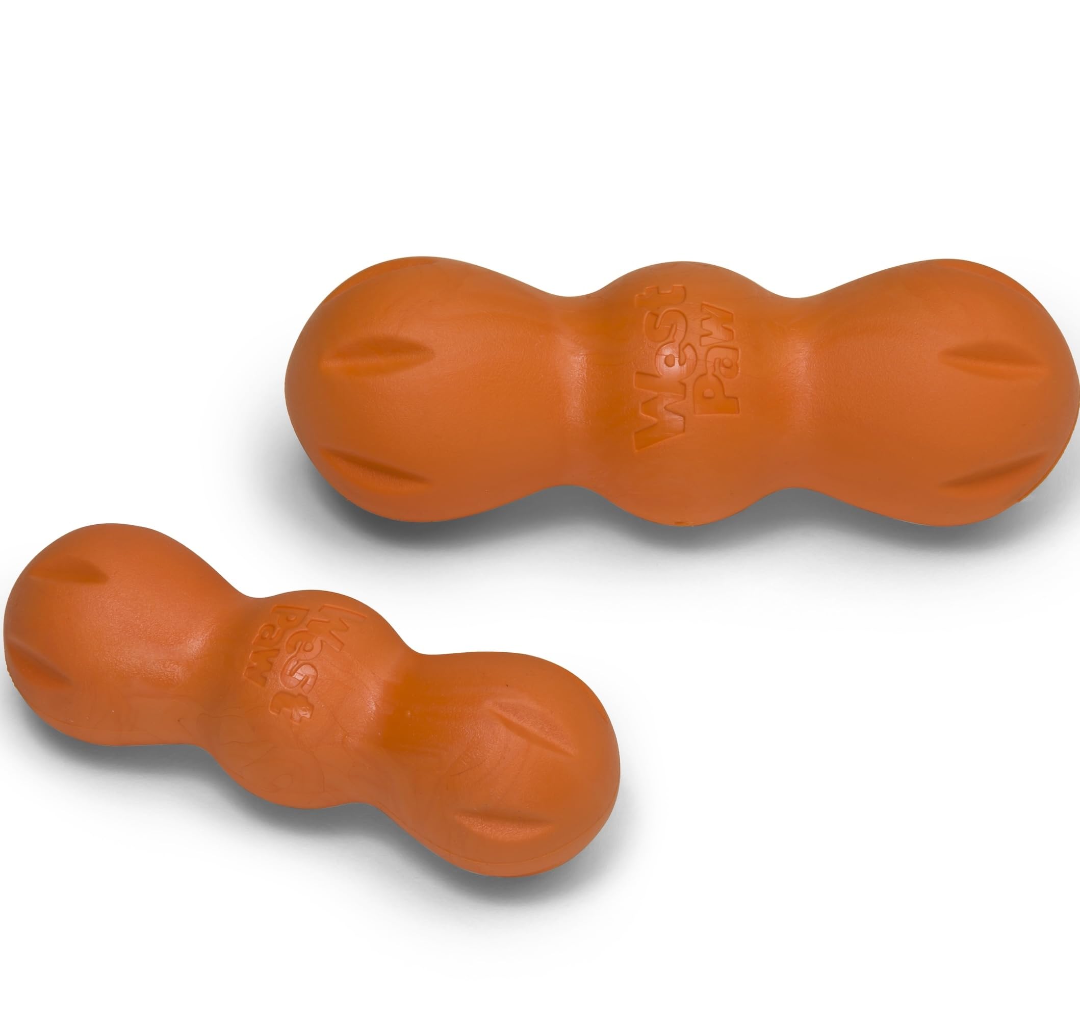 WEST PAW Zogoflex Rumpus Dog Chew Toy, Medium 6.25" Tangerine – Tough, Floatable & Recyclable