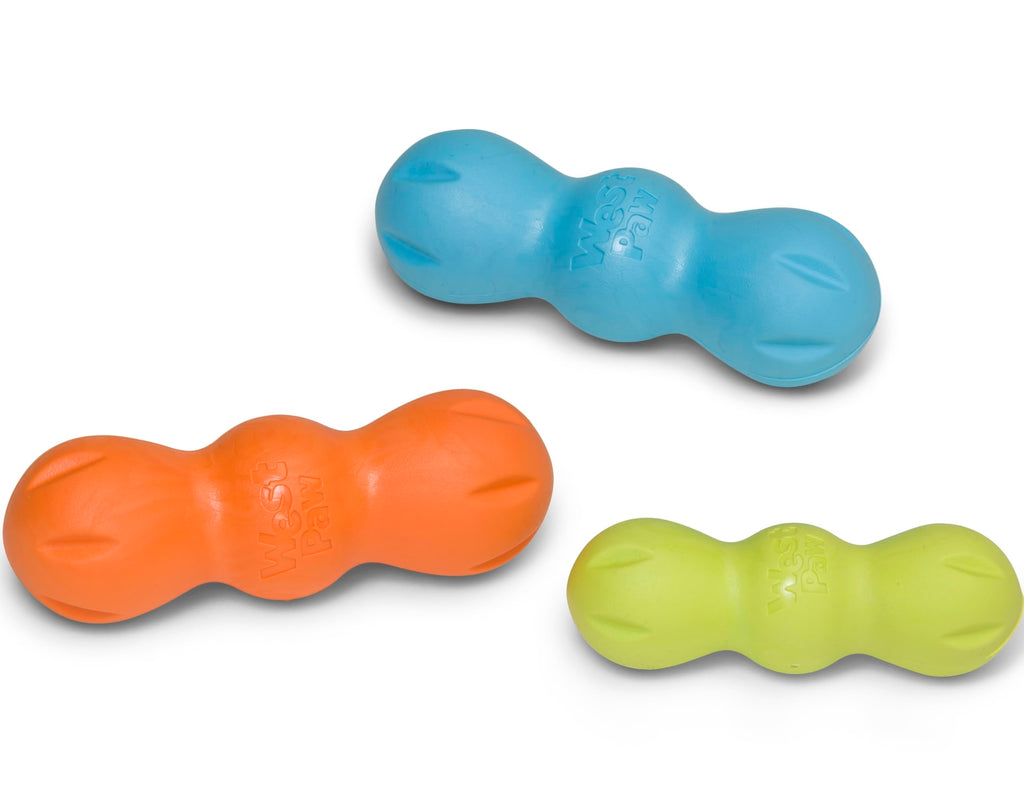 WEST PAW Zogoflex Rumpus Dog Chew Toy, Medium 6.25" Tangerine – Tough, Floatable & Recyclable