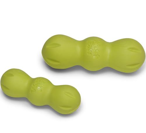 West Paw Zogoflex Rumpus Dog Chew Toy, Small 5.25", Granny Smith – Floatable, Tough, Dishwasher-Safe